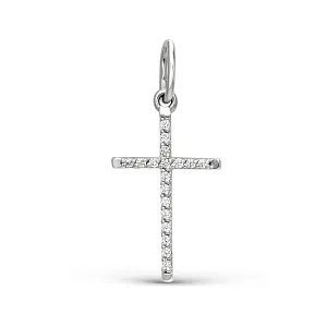 Подвеска из белого золота с фианитами