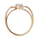 Кольцо из красного золота с фианитом