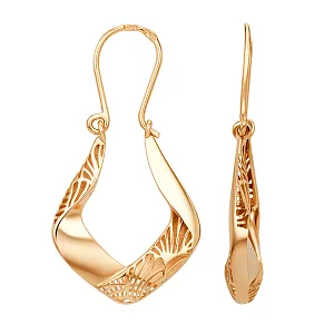 Серьги из красного золота