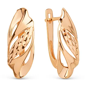 Серьги из красного золота