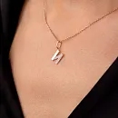 Подвеска из красного золота с фианитами