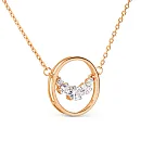 Колье из красного золота с фианитами