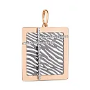 Подвеска из красного золота с фианитами