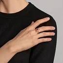 Кольцо из красного золота с корундом