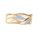 Кольцо из красного золота с фианитами