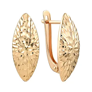 Серьги из красного золота