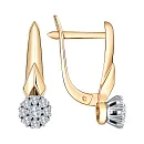 Серьги из красного золота с бриллиантами