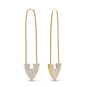 Серьги из красного золота с фианитами