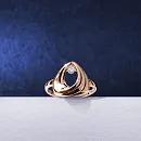 Кольцо из красного золота с фианитом