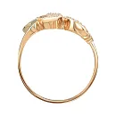 Кольцо из красного золота с фианитами