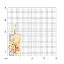 Подвеска из красного золота с фианитами