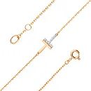 Браслет из красного золота с фианитами