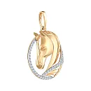 Подвеска из красного золота с фианитами