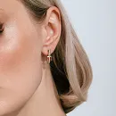 Серьги из красного золота с фианитами