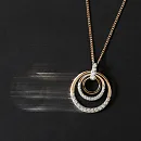 Подвеска из красного золота с фианитами