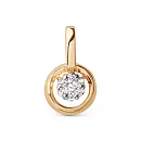 Подвеска из красного золота с фианитами