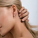 Серьги из красного золота с фианитами