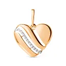 Подвеска из красного золота с фианитами