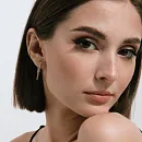 Серьги из красного золота с фианитами