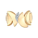 Кольцо из красного золота с фианитами