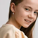 Серьги из красного золота с фианитами