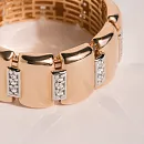 Кольцо из красного золота с фианитами