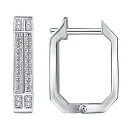 Серьги из белого золота с бриллиантами