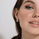 Серьги из красного золота с фианитами