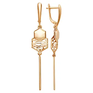 Серьги из красного золота