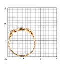 Кольцо из красного золота с фианитами