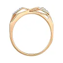 Кольцо из красного золота с фианитами