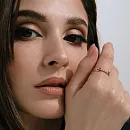 Кольцо из красного золота с фианитами