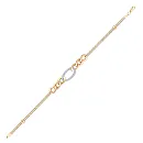 Браслет из красного золота с фианитами