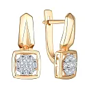 Серьги из красного золота с бриллиантами