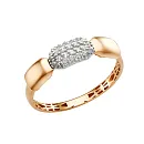 Кольцо из красного золота с фианитами