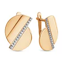 Серьги из красного золота с фианитами