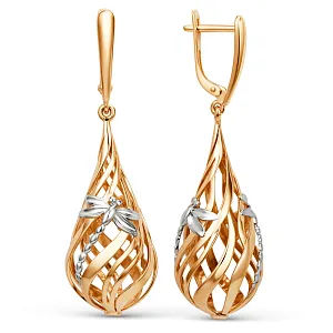 Серьги из красного золота