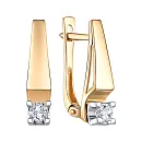 Серьги из красного золота с бриллиантами