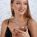 Кольцо из красного золота с фианитами