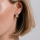 Серьги из красного золота с фианитами