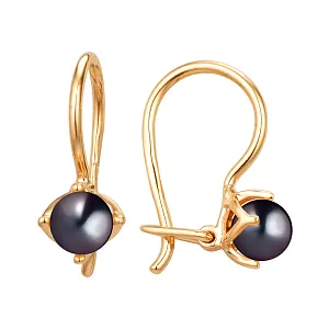 Серьги детские из красного золота