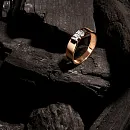 Кольцо из красного золота с фианитами