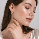 Серьги из красного золота с swiss топазами