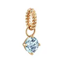 Подвеска из красного золота с топазом