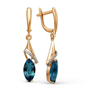 Серьги из красного золота