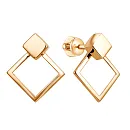 Серьги пусеты из красного золота