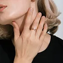 Кольцо из красного золота с фианитами