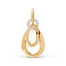 Подвеска из красного золота с фианитами