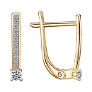 Серьги из красного золота с бриллиантами