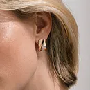 Серьги из красного золота с фианитами